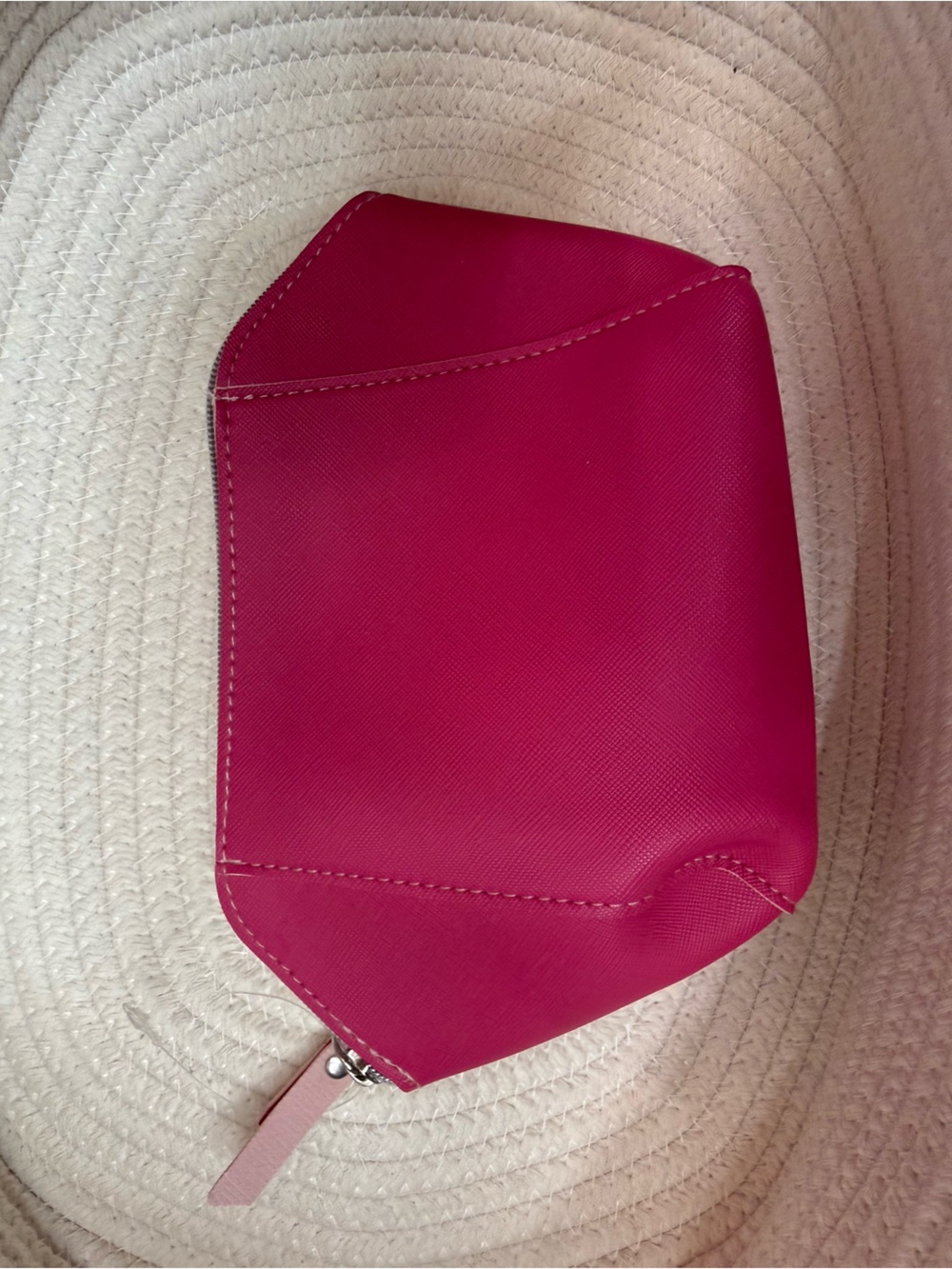 Pink Women's Zip Pouch Cosmetic Bag